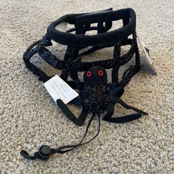 Cat Halloween Costume - Spider Set - Headpiece and Collar One Size NWT - Picture 1 of 3
